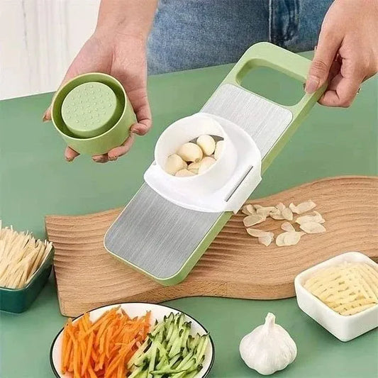 5-in-1 Multifunctional Vegetable Chopper & Slicer – Adjustable Mandoline Cutter with Hand Protector | Fast & Safe Kitchen Tool