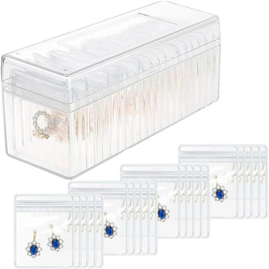 20-Grid Valuables Organizer with Detachable Pouches